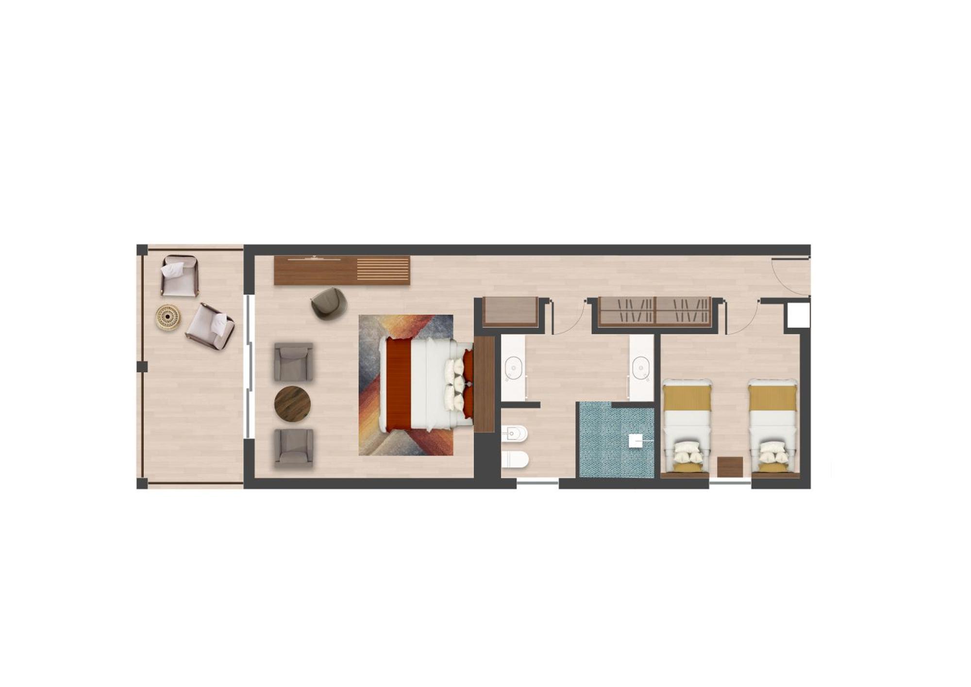 The Mora Zanzibar Hotel Matemwe  Eksteriør billede A floorplan of a typical suite